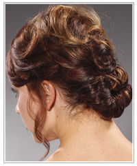 Back shot of easy updo hairstyle